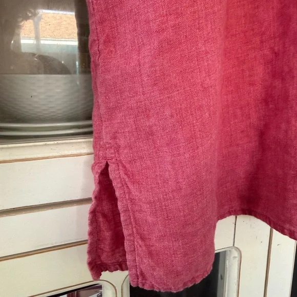 Eileen Fisher beautifully designed and made button-front linen shirt. $145 new. - Picture 2 of 7